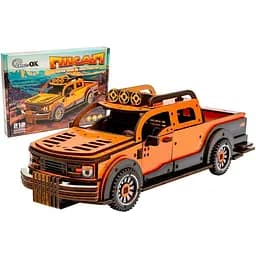 Деревянный 3D конструктор Пикап PuzzleOk Puz-00931 212 деталей