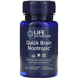 Ноотроп Life Extension Quick Brain Nootropic 30 капсул