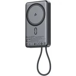Універсальна мобільна батарея Acefast Magnetic Wireless 10000mAh 22.5W PD,QC 3.0 USB-C In/Out QI 15W M18 Black (6974316284017) - мініатюра 5