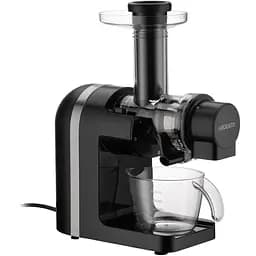 ARDESTO Соковитискач шнековий 200Вт, чаша-0.6л, макуха-0.7л, пластик/метал, чорно-сріблястий