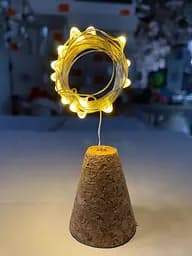 Светодиодная гирлянда Пробка Роса на батарейках 20LED 2м теплый белый Brille 1962-07