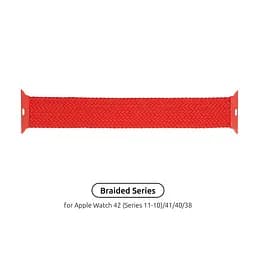 Ремінець ArmorStandart Braided Solo Loop для Apple Watch 42 (Series 11-10)/41/40/38 Red Size 2 (120 mm) (ARM58069)