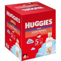 Набір підгузки-трусики для хлопчиків Huggies Little Movers Pants 5 (12-17 кг) 68 шт. - мініатюра 2