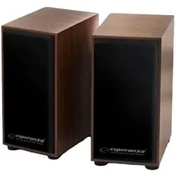 Колонки 2.0 Esperanza EP122 Wood, 2х3 Вт, 60 - 20000Hz, дерево, mini - jack 3.5 mm