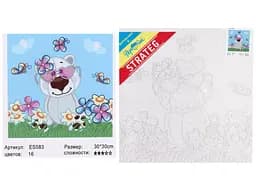 Набор для росписи по номерам Розовые очки, Strateg, 30x30 см, ES083