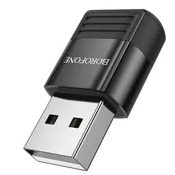 Адаптер перехідник Borofone BV18 ​​USB to Type-C F чорний - мініатюра 7