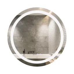 Дзеркало Qtap Mideya R800 з LED-підсвічуванням Touch, з антизапотіванням, з годинником, диммером яскравості QT2078NCR8080W