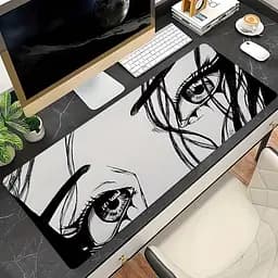 Килимок для миші та клавіатури "Deep Eyes" 90×40 см, Сірий - мініатюра 5