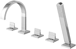 Смеситель на борт ванны Kohlman Axis chrome QB262N Хром