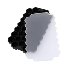 Многоразовая силиконовая форма для приготовления льда с крышкой в виде сот, Kitchen Master Черный 87747