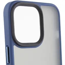 TPU+PC чохол Metal Buttons для Apple iPhone 14 Pro Max 6.7" Синій - мініатюра 3