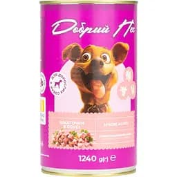 Влажный корм для собак Добрий Пес кусочки мясное ассорти в соусе 1.24 кг