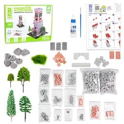 Строительный набор для творчества из мини-кирпичиков BLOCKY "Поднебесная Крепость", Strateg, 31004