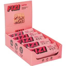 Протеиновые батончики Fizi Keto Protein Bar Strawberry + Almond 450 г (10 шт. x 45 г) 