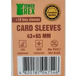 Аксессуар Tower Rex Протекторы для карт TowerRex 43 х 65 мм 100 мкм, Mini Chimera, 110 шт. PREMIUM (6249)