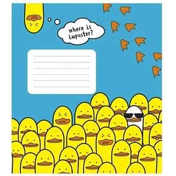 Зошит учнівський "Animal's memes" Школярик 012-3567K 12 аркушів Різнокольоровий