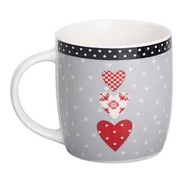 Чашка порцелянова I love you 400 мл, сірий з червоним Liling Rongxiang Ceramic RX-N240147R - мініатюра 11