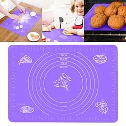 Килимок силіконовий для розкачування тіста, випічки та заморожування напівфабрикатів 25х35 см, A-plus Фіолетовий 84615
