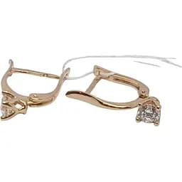 Золоті сережки Favoritum з фіанітами. 211354