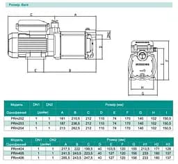 Відцентровий насос Shimge PRm 406, 1.5 кВт, Нmax=68 м, Qmax=108л/хв - мініатюра 3