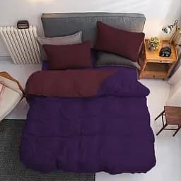 Двухсторонний комплект постельного белья Domikus Микрофибра 175х210 см Acai/Sangria (4829900026554)