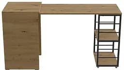 Стіл-тумба трансформер Смарт 2/2 Ferrum-decor 750x1450x600 Чорний метал ДСП Дуб Артизан 16 мм (FRD-105107) - мініатюра 7