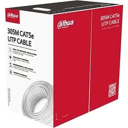 Кабель кручена пара Dahua (для внутрішньої прокладки 0.51мм) UTP CAT5e 305м DH-PFM920I-5EU-U