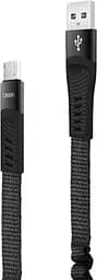 Кабель XO microUSB NB127 Spring 2.1A/1m Black