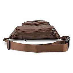 Містка шкіряна сумка на пояс коричнева Tiding Bag M56-2030C - мініатюра 5