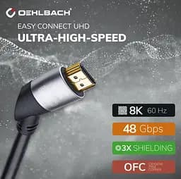 Кабель HDMI Oehlbach Easy Connect UHD v2.1 8K 48Gbit HDR ARC 2м - мініатюра 2