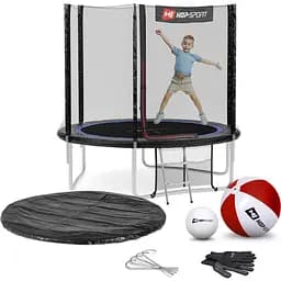 Батут Hop-Sport 8ft (244см) чорно-синій з зовнішньою сіткою - мініатюра 4