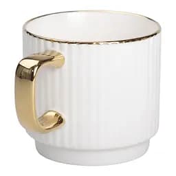 Чашка порцелянова 300 мл рельєфна, білий Liling Rongxiang Ceramic RX-N231129W - мініатюра 2