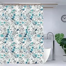 Шторка для ванної кімнати Eco Fabric Море 180*180 см (EF-1802-B) - мініатюра 3