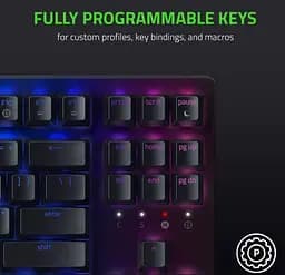 Клавиатура игровая механическая RAZER BlackWidow V-3 TKL RU Green Switch Black - мініатюра 9