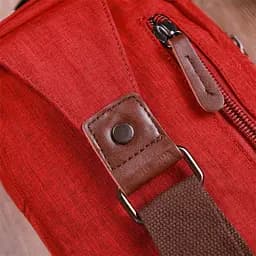 Стильна плечова сумка для чоловіків із щільного текстилю Vintage 22189 бордовий - мініатюра 8