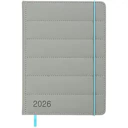 Щоденник датований Buromax Aura 2026 A5 штучна шкіра/поролон сірий (BM.21100-09)