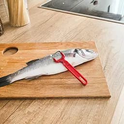 Рибочистка ніж для чищення риби з пластиковою ручкою 12 см, Kitchette Червоний 85816 - мініатюра 2