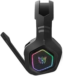 Геймерські ігрові Bluetooth навушники Onikuma B100 з висувним мікрофоном і LED підсвічуванням Black - мініатюра 2