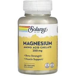 Магній Solaray 200 мг 100 вегетаріанських капсул