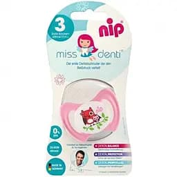 Пустушка Nip Miss Dent №3 Сови, 13-32 міс., рожевий (31802) - мініатюра 4