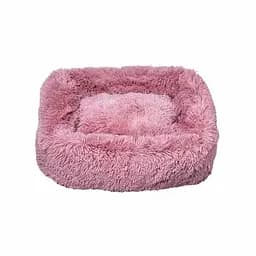 Лежак плюшевий для собак Milord PONCHIK L 78x60x2 см (рожевий)