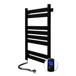 Електрична рушникосушка Navin Largo 500x800 Sensor ліва, чорний муар 12-244153-5080, Чорний матовий, Ліве, Електронний