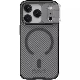 Карбонова накладка Nillkin CamShield Pro Magnetic для Apple iPhone 17 Pro Max (6.9) Transparent black - мініатюра 2