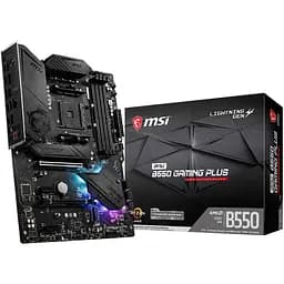 Материнська плата MSI AM4 (B550) MPG B550 Gaming PLUS, B550, 4xDDR4, CrossFire, Int.Video(CPU), 6xSATA3, 2xM.2, 1xPCI-E 16x 4.0, 1xPCI-E 16x 3.0, 2xPCI-E 1x 3.0, ALC892, RTL8111H, 7xUSB3.2/8xUSB2.0, HDMI/DP, ATX - мініатюра 2
