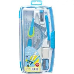 Готовальня Bambi 1909 олівець 4 лінійки Blue