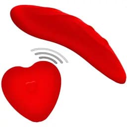 Вібратор в трусики Toy Joy Divine The Divine The Sensual Panty Pleaser 9 см червоний