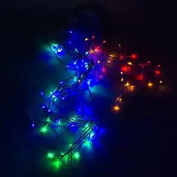 Світлодіодна новорічна гірлянда Devilon бахрома миготлива  RGB LED 100 л 3м (950125) - мініатюра 2