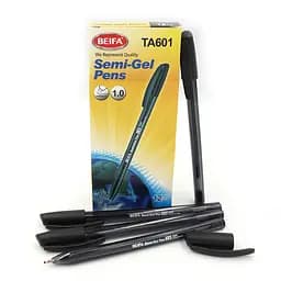 Ручка масляная Beifa, 1 мм, черная, 12 шт.