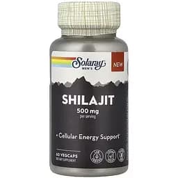 Шилажит Solaray Shilajit 500 мг 60 веганських капсул