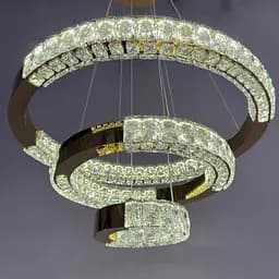 Люстра кільця Linisoln 7968-60*40*20 FG метал, кришталь, LED, 70 Вт, 120-50 см, 60*40*20 см - мініатюра 3